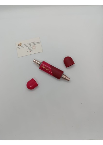 Kalp Şeklinde Çift Başlı Ikisi Bir Arada 5ml+5ml Parfüm Şişesi (Kalpli Kırmızı&pembe)