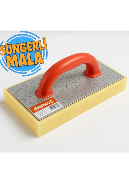 Sabit Saplı Sıvacı Süngerli Mala 14X28 cm