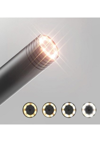 Ios-Iphone ve Android Uyumlu Yılan Endoskop Kamera Full Hd 10 mt Su Geçirmez Ledli Sert Kablo 8 mm