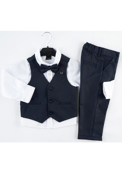Düz Renk Yelekli Takım
