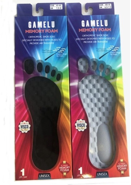 Gri Ortopedik Memort Foam Visco Tabanlık