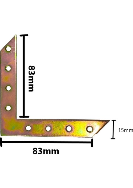 No:10 Yatay Sac Gönye Köşebent / 50 Adet fiyatları