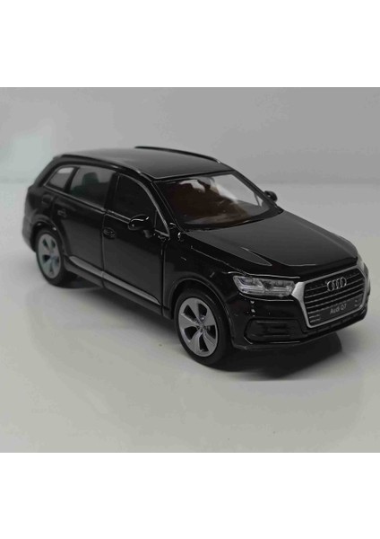 Audi Q7 12 cm 1/36 Ölçek Diecast Metal Model Çek Bırak Araba Siyah