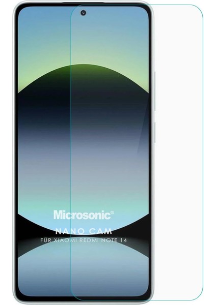 Xiaomi Redmi Note 14 Nano Glass Cam Ekran Koruyucu [Xiaomi Redmi Note 14 ile Uyumlu Ekran Koruyucu - Şeffaf]