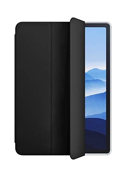 Apple iPad Pro 11 2024 Kılıf (A2836-A2837) Slim Translucent Back Smart Cover Siyah [Apple iPad Pro 11 2024 ile Uyumlu Kılıf - Siyah]