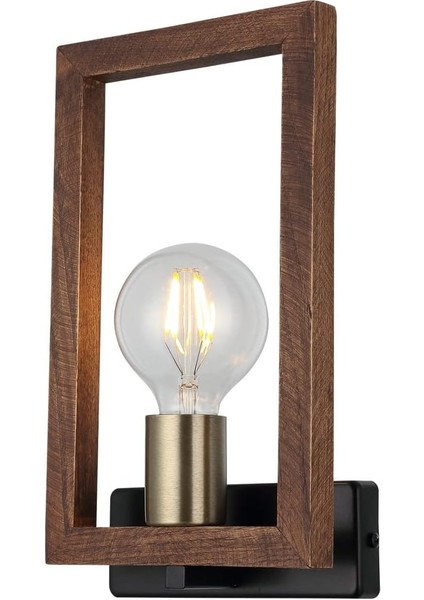 Metrashop Lucea Era Eskitme Siyah Aplik 1 x E27