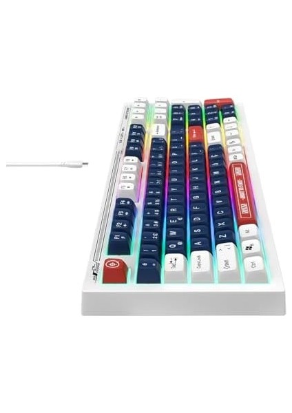 Metrashop Kb-98 Sılent Mavi/beyaz/kırmızı Sessiz Rainbow Q Membrane Oyuncu Klavyesi modelleri