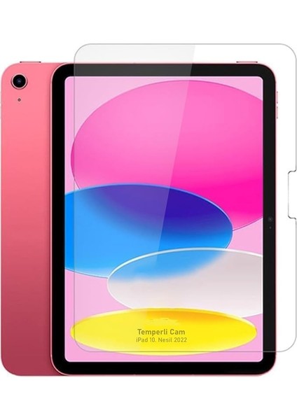 Trend Apple iPad 10.9 2022 Için Tam Ekran Koruyucu 9h Sertlik Çizilmeyeve Kırılmaya Karşı Maksimum Koruma Kırılmaz Cam
