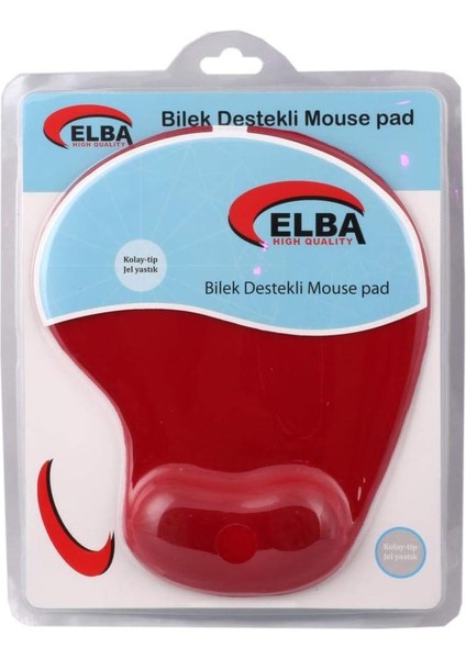 Metrashop K06152 Bileklikli Jel Mouse Pad Kırmızı