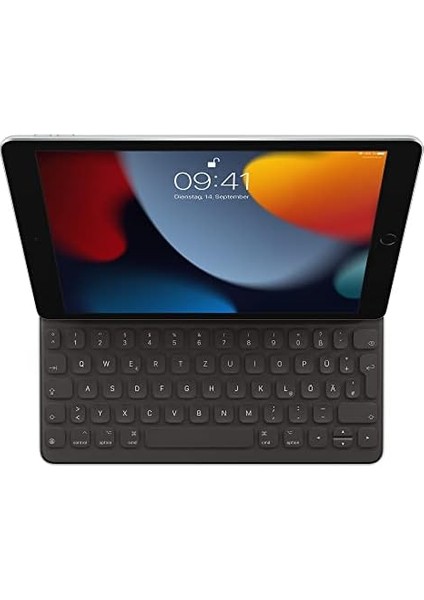 Metrashop Smart Keyboard: 10.5 Inç iPad Pro, iPad Air (3. Nesil) ve iPad (7., 8., ve 9. Nesil) Için iPad Klavyesi ve Kılıfı, Rahat Yazma Deneyimi, Almanca