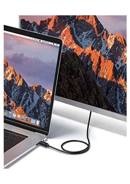 Metrashop USB C To Displayport Kablo - Dp 1.4, Thunderbolt 4, Thunderbolt 3, Hdr, 8k 60Hz, 4K 144Hz, 4K 120Hz, 4K 60Hz, 2k 240Hz, Full Hd 240Hz, Örgülü, 2 Metre (CDP14B-PRO)