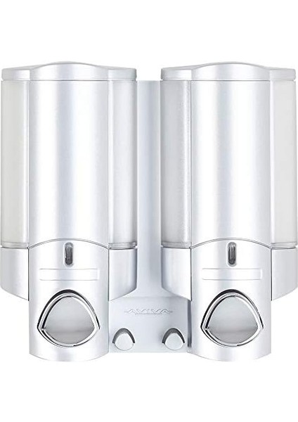 Metrashop Living BLP-76235-1 Aviva Shower Dispenser 2 Chamber Satin Silver