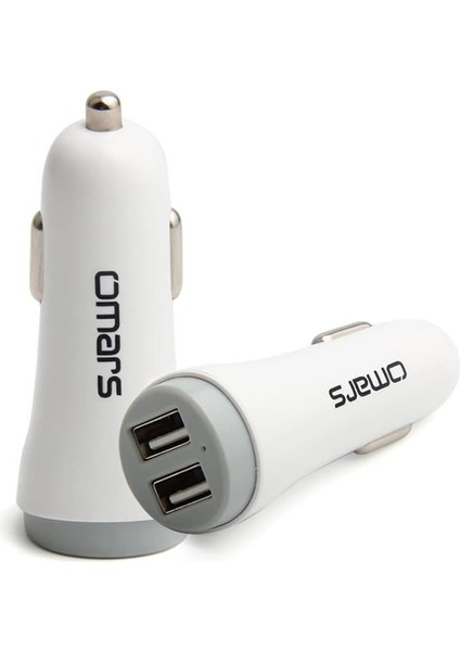 Metrashop Omars 4.8A Çift USB Çıkışlı Araç Şarj Cihazı