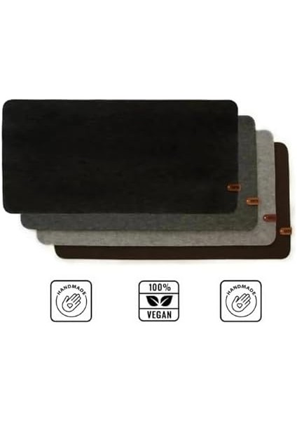 Metrashop Keçe Mouseped (50X100CM) Oyuncu Gamer Mouse Pad, Büyük Boy Large Ofis Tipi Mouse Ped, Fare Altlığı, Düz Masa Koruyucu Klavye Altı Mousepad (Açık Gri)