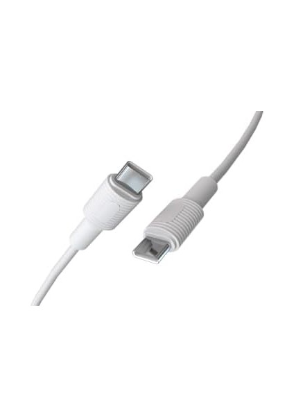 Metrashop Coral Type C-C Power Delivery Hızlı Şarj Kablosu, Beyaz Kablo, Beyaz/beyaz Uçlar (150 Cm)