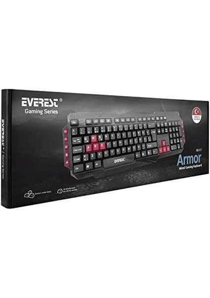 Metrashop Kb-G7 Armor Siyah USB Q Gaming Oyuncu Klavyesi