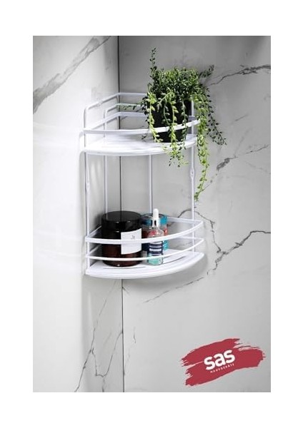 Metrashop Haus Yapışkanlı Ömür Boyu Paslanmaz Kristal Ayarlanabilir Raf Banyo Düzenleyici Şampuanlık Lk-02 Bb modelleri