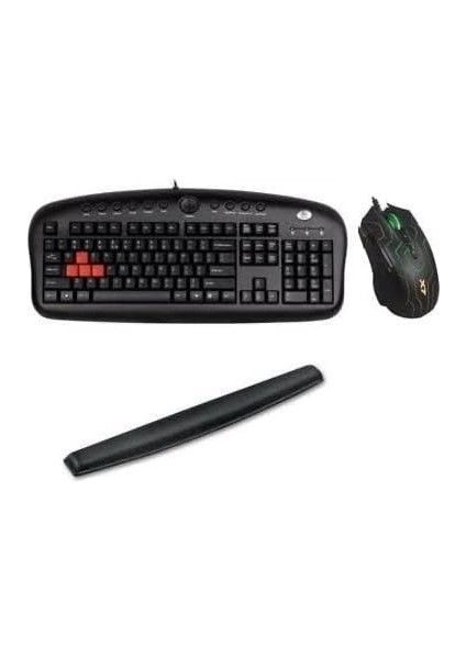 Metrashop Oval Ergopad Klavye Pad+ Mause Bilek Destekli Ergonomik Klavye Mouse Pad Set Dayanıklı Kolay Yazma, Agrı Kesici Nefes Alabilir Sünger Mouse Klavye Pad SET(440X70X20MM