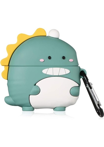 Metrashop Freebuds 4 Için Kılıf Cartoon Figürlü Silikon Crtn-Fgr-Ct-Dnzr-Ysl [freebuds 4 ile Uyumlu Kılıf - Açık Yeşil]