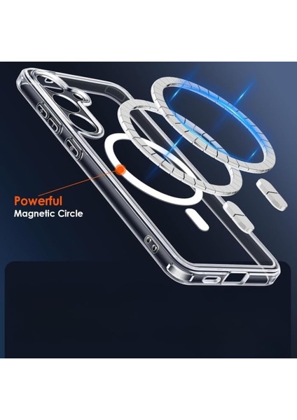 Samsung Galaxy S25 Için Kılıf Kamera Korumalı Magsafe ile Uyumlu Wireless Şarj Özellikli Şeffaf Silikon Kılıf (Şeffaf, Samsung Galaxy S25) fiyatları