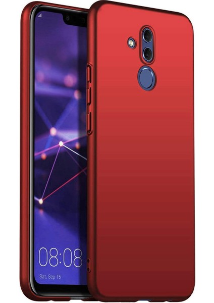 Mate 20 Lite Kılıf Ultra Ince Renkli Silikon Kapak Kırmızı