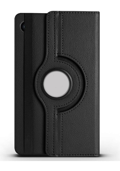 Samsung Galaxy Ile Uyumlu Tab A9 Plus Dönebilen Standlı Kılıf, Siyah