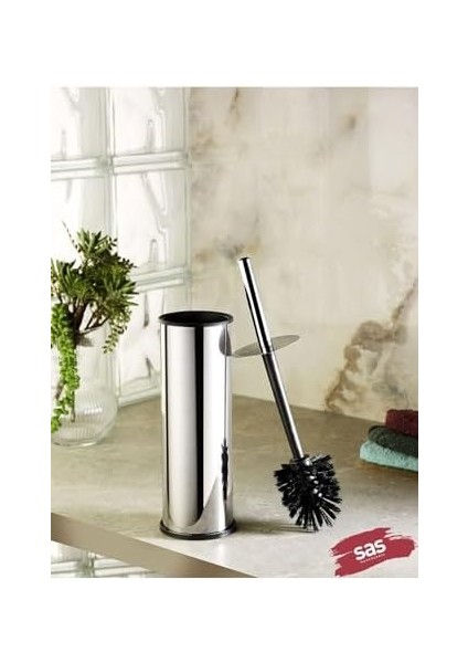 Metrashop Çöp Kovası Wc Fırça Set 3 Lt Krom
