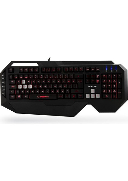 Metrashop Slayer KB-R11 Siyah USB Tuş Aydınlatmalı Makrolu Us Q Gaming Klavye