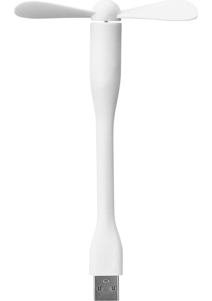 Metrashop S-Link Tkz SL-UF05 Beyaz Esnek USB Fan Soğutucu USB Girişli Taşınabilir Powerbank ile Çalışan Serinletici Fan Mini Vantilatör Fan Sessiz Çalışma
