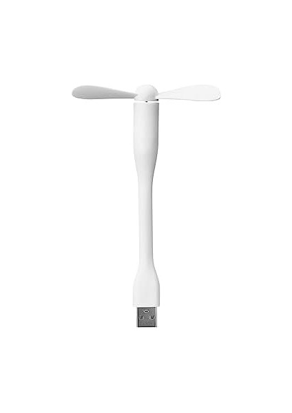 Metrashop S-Link Tkz SL-UF05 Beyaz Esnek USB Fan Soğutucu USB Girişli Taşınabilir Powerbank ile Çalışan Serinletici Fan Mini Vantilatör Fan Sessiz Çalışma