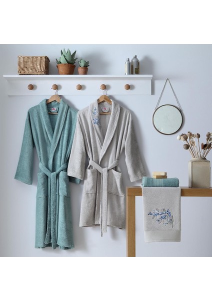 Metrashop Mimosa DESENLI%100 Pamuk Saten Aile Seti