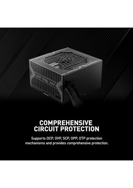 Metrashop Mpg A650BN Atx Pc Güç Kaynağı (650 Watt, Modüler Değil, 80 Plus Bronz, Siyah)