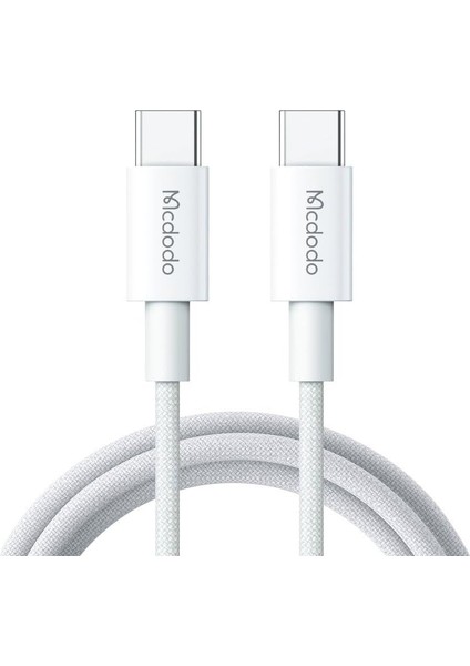 Metrashop CA-2770 60W USB C To USB C Şarj ve Data Kablosu Beyaz 1.2 M