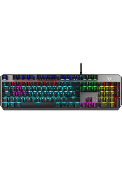 Metrashop Shooter Rainbow Mekanik Gaming Oyuncu Klavyesi Red Switch Q Türkçe