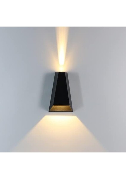 Metrashop Malta 6 W (2X3W) Çift Taraflı LED Modern Dış ve Iç Mekan Aplik Aydınlatma Lamba IP54 Duvar Lambası