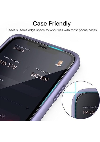 Es Apple iPhone 14 Pro Için Ekranı Tam Kaplayan Full Ekran Koruyucu Cam, Full Tam Koruma. modelleri
