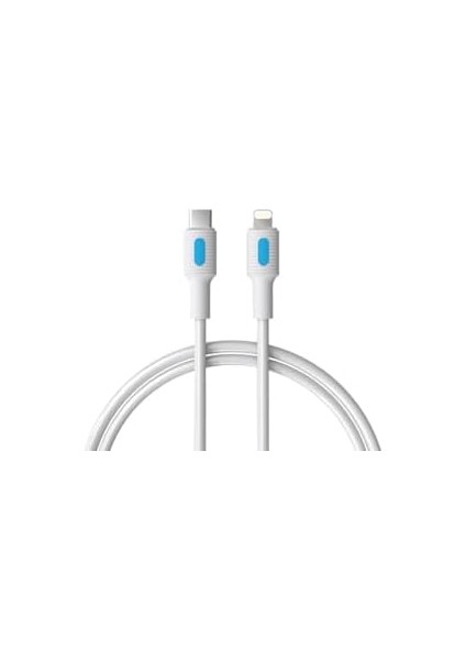 Metrashop Coral iPhone Uyumlu Type C-Lightning Pd Hızlı Şarj Kablosu, Beyaz Kablo, Mavi/beyaz Uçlar (120 Cm) fiyatları