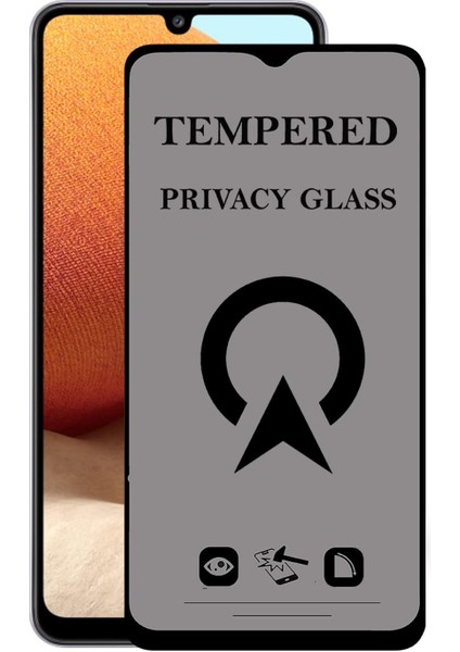 Metrashop Iletişim Galaxy A32 Tam Kaplayan Privacy Hayalet Temperli Ekran Koruycu Cam