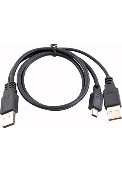 Metrashop 4529 USB Y 3 Giriş Mini 5 Pin Harddisk Kablosu