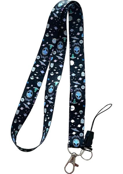 Metrashop Uzaylı Galaksi Boyun Ipi ve Telefon Askısı Lanyard