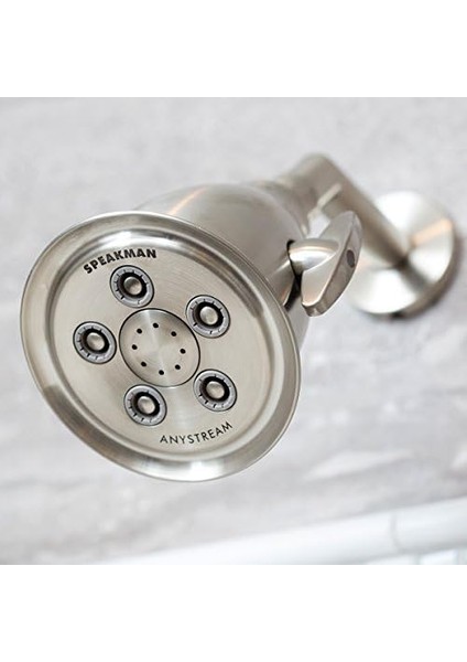 Metrashop Fırçalanmış Nikel S-2005-HB-BN Otel Anystream Yüksek Basınçlı Duş Başlığı-2.5 M Ayarlanabilir Yedek Banyo Duş Başlığı