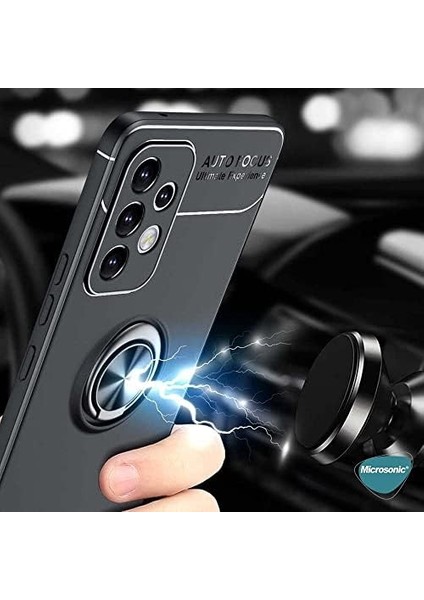 Samsung Galaxy A53 5g Için Kılıf Kickstand Ring Holder Lacivert [Samsung Galaxy A53 5g ile Uyumlu Kılıf - Lacivert] modelleri
