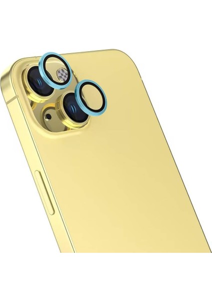 Uyumlu Apple iPhone 16 Apple iPhone 16 Plus Cl-15 Parmak Izi Bırakmayan Anti-Reflective Kamera Lens Koruyucu Yeşil