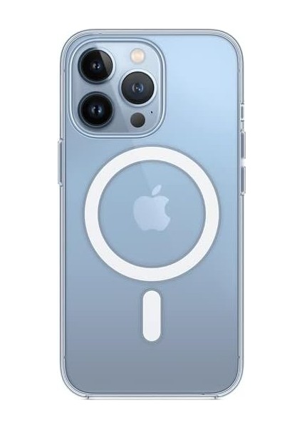 Apple iPhone 13 Pro Için Magsafe Kablosuz Şarj Özellikli Çok Şık Kristal Şeffaf Kılıf Telefonunuzu Tam Korur