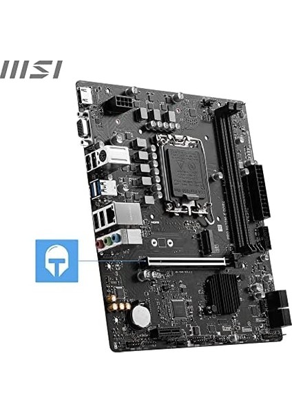 Metrashop MB Pro H610M-E Ddr4 Soket 1700 Ddr4 3200(OC) HDMI VGA M.2 Usb3.2 1x 1g Lan Matx Anakart