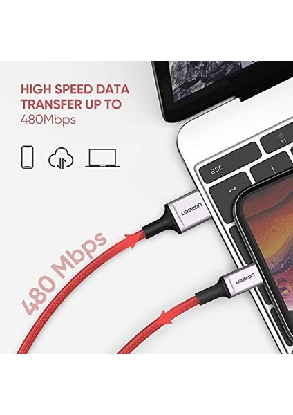 Metrashop USB To Lightning iPhone Örgülü Data ve Şarj Kablosu 1 Metre modelleri