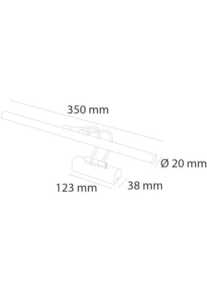 Metrashop LED 7 Watt Günışığı Flüt Aplik, Resim, Tablo, Banyo ve Duvar Aplik | 5 Farklı Renk Seçeneği (Gold) fiyatları