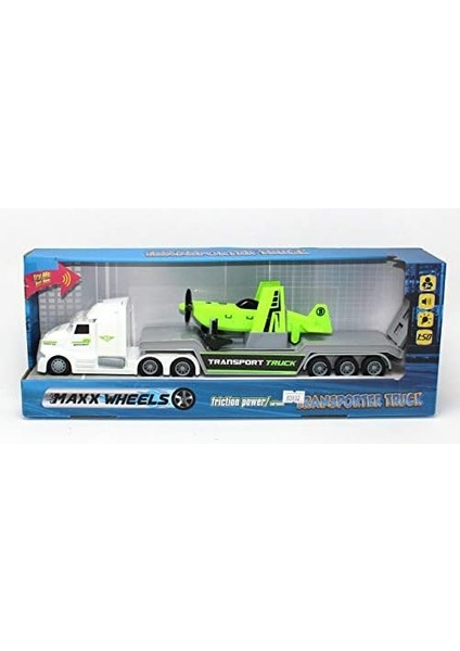 Metrashop Maxx Wheels Sesli Işıklı Tır Transporter Araçlı Uçak/araba 36 cm