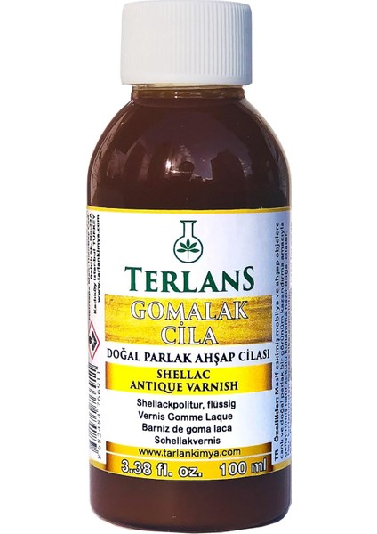 Metrashop Doğal Ahşap Cilası Gomalak 100 ml - Antik Vernik - Shellac