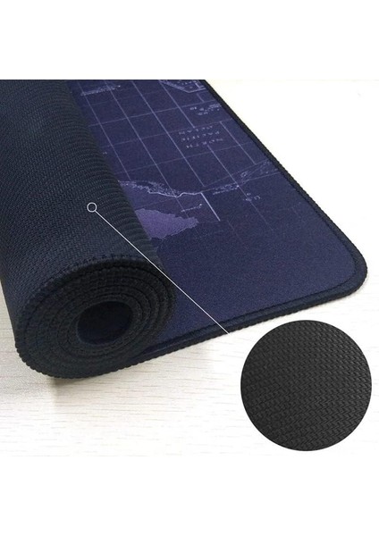 Metrashop 90X40 Büyük Boy Xxl Dünya Desenli Mouse Pad Kauçuk Alt Taban, Yumuşak Kumaş Oyuncu Mousepad, Bilgisayar ve Dizüstü Bilgisayar Uyumlu 90 40 Mouse Pad